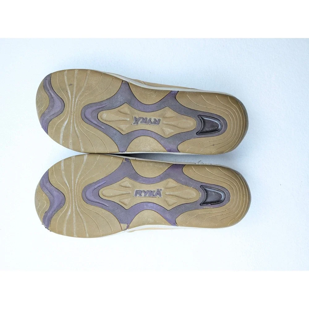Ryka Women Tan Cream Mesh Slip On Ballet Flats Walking Shoes Size 11 A81638